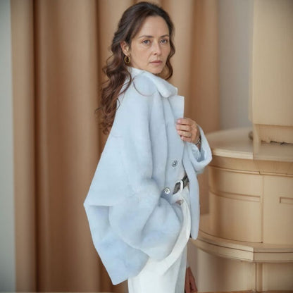 Aurora Plush™ Jas in Fluweelzacht Synthetisch Leer - Luxe en Warmte die je Omhullen!
