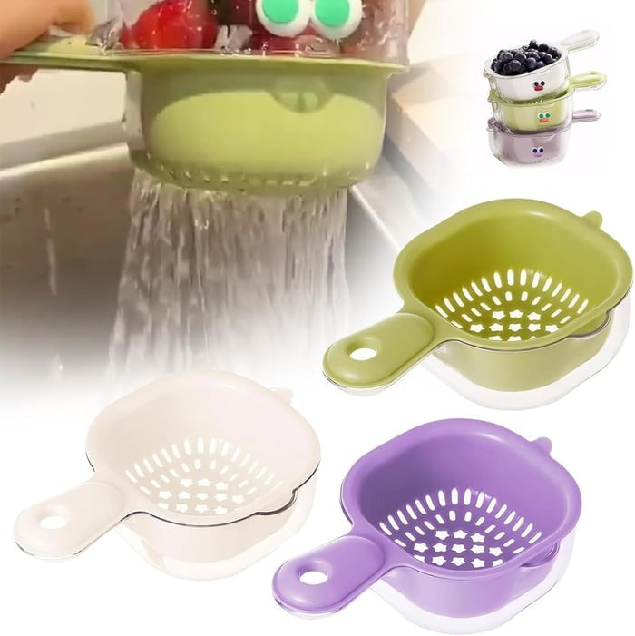 MiniDrain: Minikeuken Afdruiprek Mand met Handvat