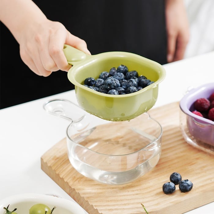 MiniDrain: Minikeuken Afdruiprek Mand met Handvat